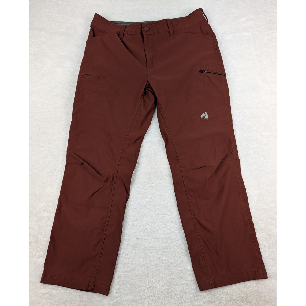Eddie Bauer First Ascent Guide Pro Pants Men's 36x30 (35x29) Rust Red Nylon
